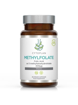 Methylfolate Supplement - Folic Acid 400ug (Cytoplan), 60 Vegan Capsules