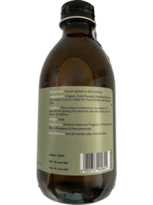 Castor Oil, (Organic), 250ml bottle