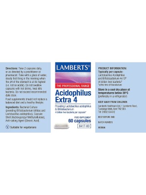 Acidophilus Extra 4 (Lamberts), 30 Capsules