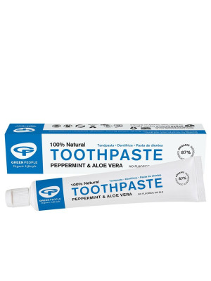 Toothpaste 50ml, Organic Peppermint & Aloe Vera (Green People)