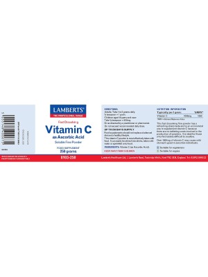 Vitamin C Powder (Ascorbic Acid), (Lamberts) 250g