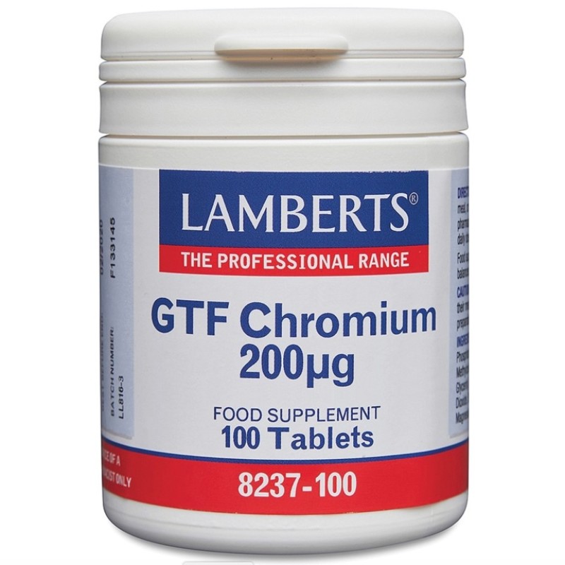 Lamberts GTF Chromium 200μg 100 Capsules Lamberts GTF Chromium 200μg 100 Capsules
