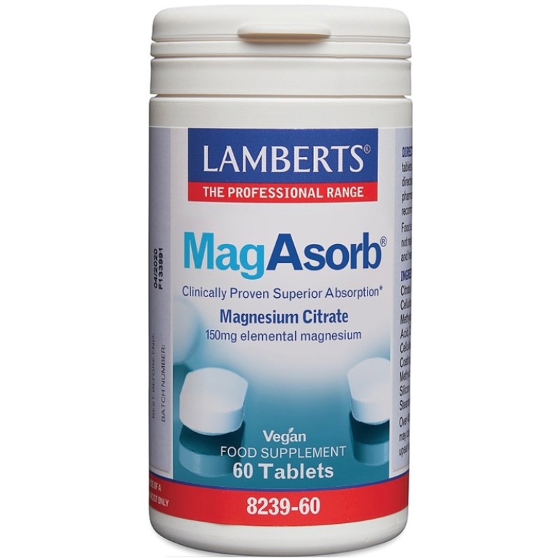 Lamberts MagAsorb 150mg 180 Tablets Lamberts MagAsorb 150mg 180 Tablets